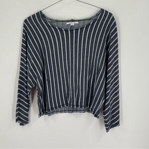 O’Neill Women’s Long Sleeve Striped Boxy Cut Long Dolman Sleeve Top size S